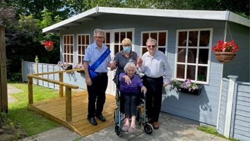 Newcastle care home unveils new summerhouse